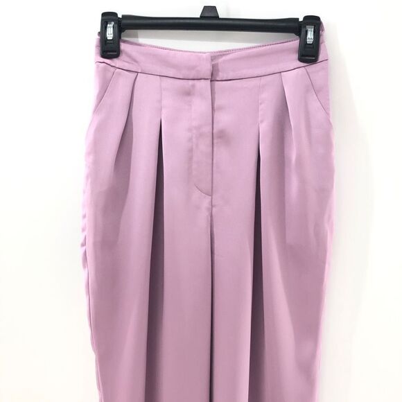 ‎SELMACILEK Pleated High Rise Pant in Lilac - Picture 8 of 14